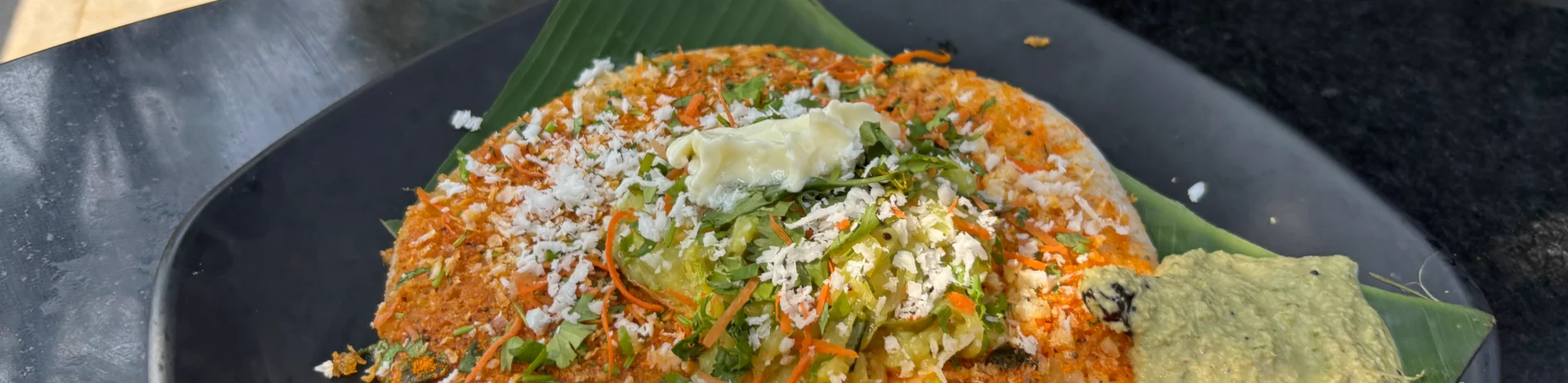 Open Butter Masala Dosa