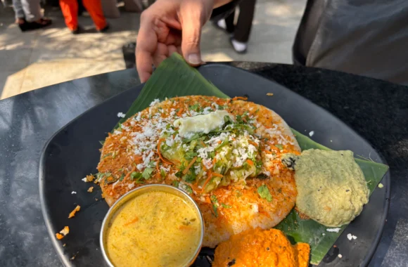 Open Butter Masala Dosa